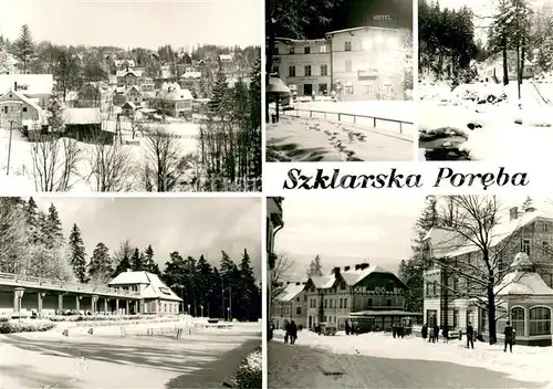 AK / Ansichtskarte Szklarska_Poreba Widok ogolny Kawiarnia Esplanado Hotel Karkonosze Schronisko PTTK Kochanowka Ulica Jednosci Narodu Szklarska_Poreba