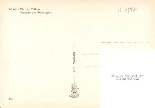 AK / Ansichtskarte Roma_Rom Via del Tritone Palazzo del Messaggero Roma_Rom