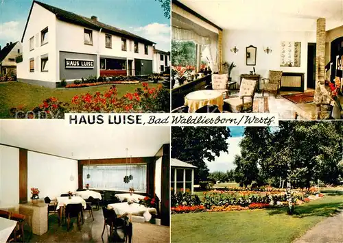 AK / Ansichtskarte Bad_Waldliesborn Haus Luise Gastraeume Park Bad_Waldliesborn