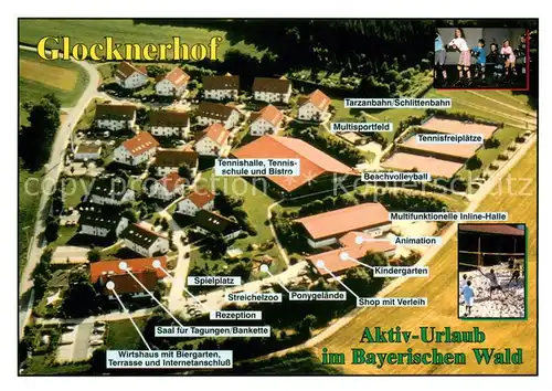 AK / Ansichtskarte Stamsried Ferienpark Glocknerhof Fliegeraufnahme Stamsried