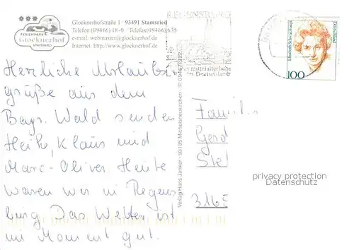 AK / Ansichtskarte Stamsried Ferienpark Glocknerhof Fliegeraufnahme Stamsried