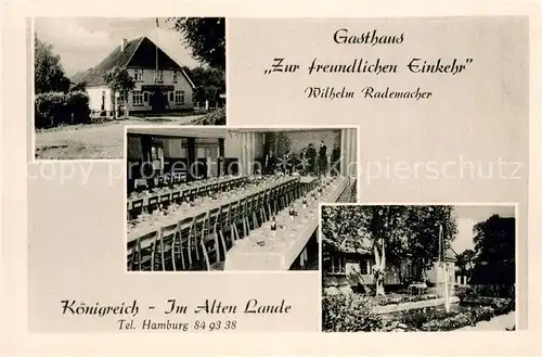 AK / Ansichtskarte Hamburg Gasthaus Zur freundlichen Einkehr Koenigreich Im Alten Lande Hamburg