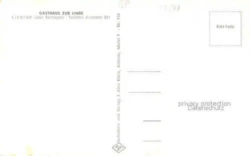 AK / Ansichtskarte Lind_Ahrweiler Gasthaus zur Linde Lind_Ahrweiler