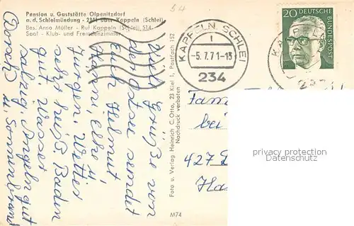 AK / Ansichtskarte Olpenitzdorf Pension und Gaststaette Olpenitzdorf an der Schleimuendung 