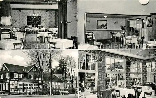 AK / Ansichtskarte Wiehl_Oberbergischer_Kreis Hotel Platte Conditorei und Cafe Gastraeume 
