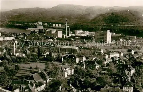 AK / Ansichtskarte Grenzach Wyhlen Fliegeraufnahme mit Hochbau Geigy  Grenzach Wyhlen