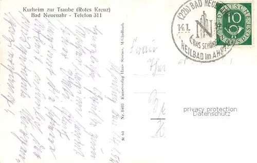 AK / Ansichtskarte Bad_Neuenahr Ahrweiler Kurheim zur Traube Speisesaal Bad_Neuenahr Ahrweiler