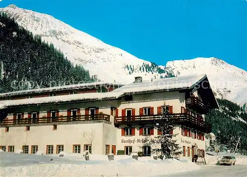 AK / Ansichtskarte Elbigenalp Hotel Pension Alpenrose Winterlandschaft Alpen Elbigenalp