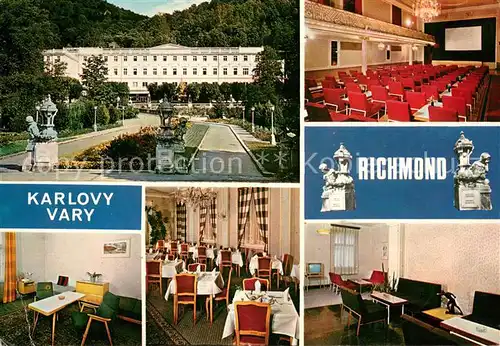 AK / Ansichtskarte Karlovy_Vary_Karlsbad Lazenske sanatorium Richmond Restaurant Festsaal 