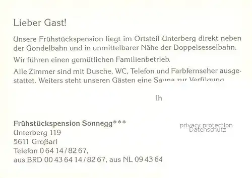 Grossarl Fruehstueckspension Sonnegg Grossarl