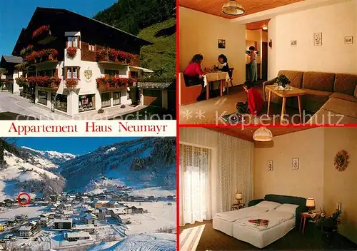 Grossarl Appartement Haus Neumayr Fremdenzimmer Panorama Winterlandschaft Grossarl