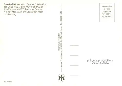 Maria_Alm_Steinernen_Meer Gasthof Moserwirt Alpen Maria_Alm_Steinernen_Meer