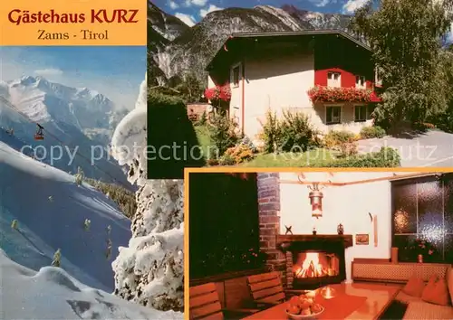 Zams Gaestehaus Kurz Kaminzimmer Winterzauber in den Alpen Zams