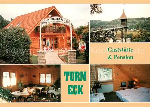 Ostrau_Bad_Schandau Gaststaette Pension Turmeck Restaurant Fremdenzimmer Aufzug Ostrau_Bad_Schandau