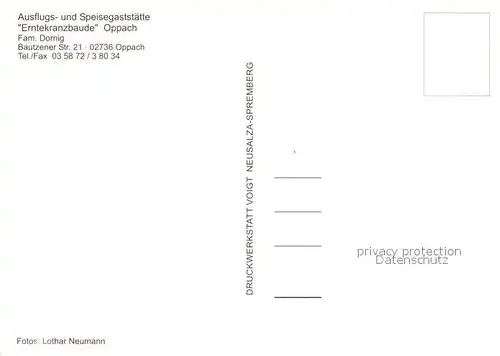 Oppach Gaststaette Erntekranzbaude Restaurant Oppach