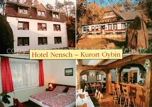 Oybin Hotel Nensch im Zittauer Gebirge Restaurant Fremdenzimmer Gedenkstein Oybin