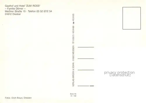 Diesbar Seusslitz Gasthof Zum Ross Restaurant Terrasse Diesbar Seusslitz