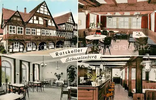 AK / Ansichtskarte Schwalenberg Ratskeller Schwalenberg Gastraeume Bar Schwalenberg