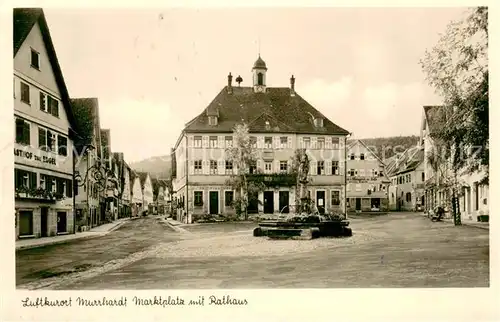 AK / Ansichtskarte Murrhardt Marktplatz mit Rathaus Murrhardt