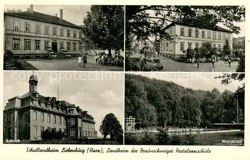 AK / Ansichtskarte Liebenburg Schullandheim der Braunschweiger Pestalozzischule Schloss Waldbad Liebenburg