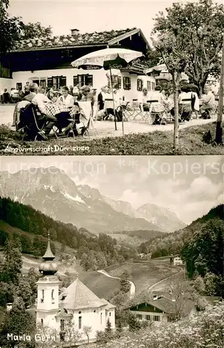 AK / Ansichtskarte Maria_Gern Almwirtschaft Duerrlehen Terrasse Kirche Maria_Gern