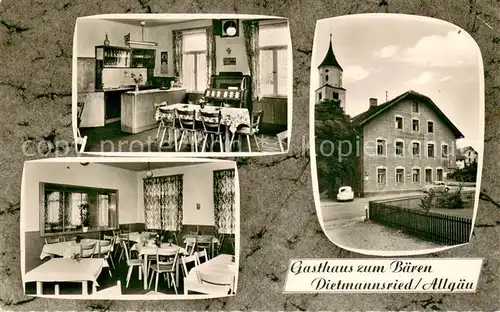 AK / Ansichtskarte Dietmannsried Gasthaus zum Baeren Gastraeume Dietmannsried