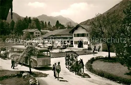 AK / Ansichtskarte Ruhpolding Kurhaus Reisebus Pferdekutsche Ruhpolding