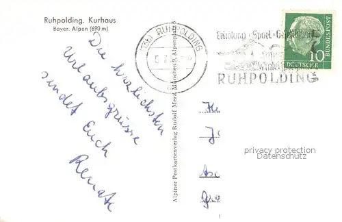 AK / Ansichtskarte Ruhpolding Kurhaus Reisebus Pferdekutsche Ruhpolding