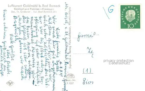 AK / Ansichtskarte Bad_Berneck Gasthof Pension Grampp und Gasthof zum schwarzen Ross Bad_Berneck