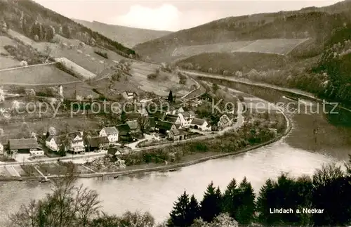 AK / Ansichtskarte Lindach_Eberbach Gasthaus Pension zum Hirsch Neckarpartie Panorama Lindach Eberbach