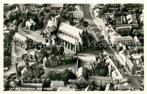 AK / Ansichtskarte Carlisle Cathedral and Fratry Fliegeraufnahme 