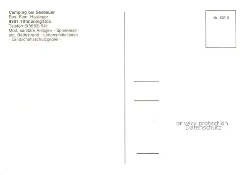 AK / Ansichtskarte Tittmoning_Salzach Campingplatz Leitgeringer See Fliegeraufnahme Tittmoning Salzach