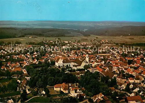 AK / Ansichtskarte Babenhausen_Schwaben Fuggermarkt Fliegeraufnahme Babenhausen Schwaben