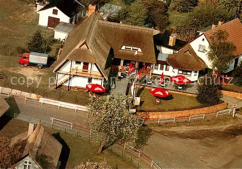 AK / Ansichtskarte Wiek_Ruegen Eiscafe Lange Fliegeraufnahme Wiek_Ruegen