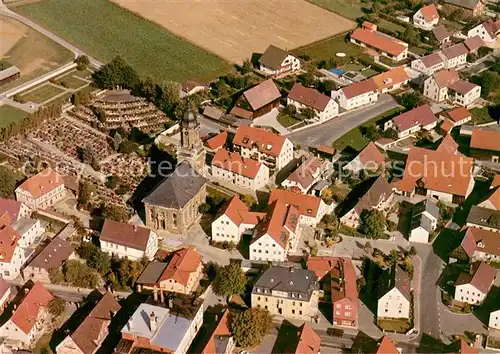 AK / Ansichtskarte Bindlach Ev St Bartholomaeus Kirche Fliegeraufnahme Bindlach