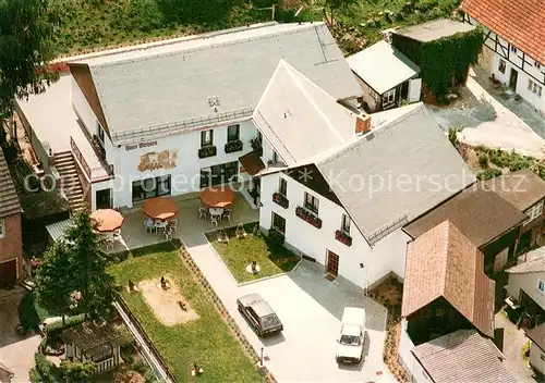 AK / Ansichtskarte Wehlen_Sachsen Gaststaette Pension Haus Wehlen Fliegeraufnahme Wehlen_Sachsen