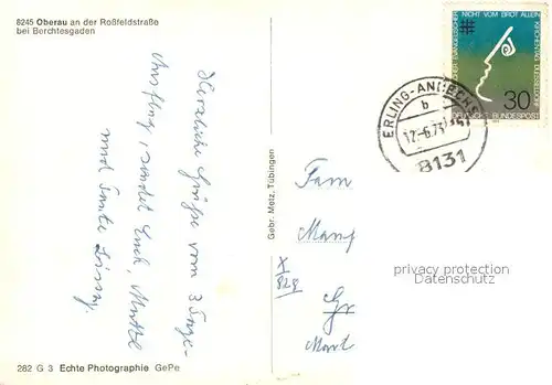 AK / Ansichtskarte Oberau_Berchtesgaden Fliegeraufnahme Oberau Berchtesgaden