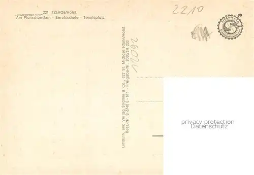 AK / Ansichtskarte Itzehoe Am Planschbecken Berufsschule Tennisplatz Fliegeraufnahme Itzehoe