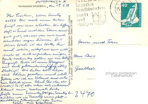 AK / Ansichtskarte Dagebuell Faehranleger Fliegeraufnahme Dagebuell