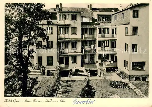 AK / Ansichtskarte Koblenz_Rhein Hotel Garni Haus Brenner Koblenz_Rhein