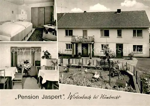AK / Ansichtskarte Wirtenbach Pension Jaspert Gaststube Zimmer Wirtenbach