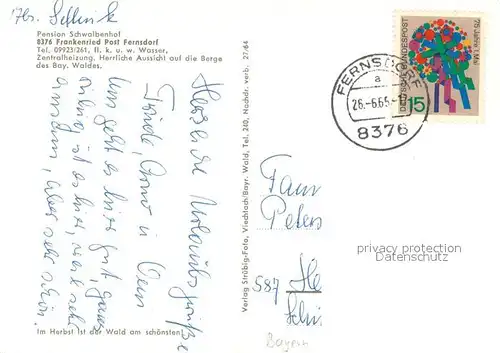 AK / Ansichtskarte Frankenried_Geiersthal Pension Schwalbenhof Restaurant Zimmer Frankenried_Geiersthal