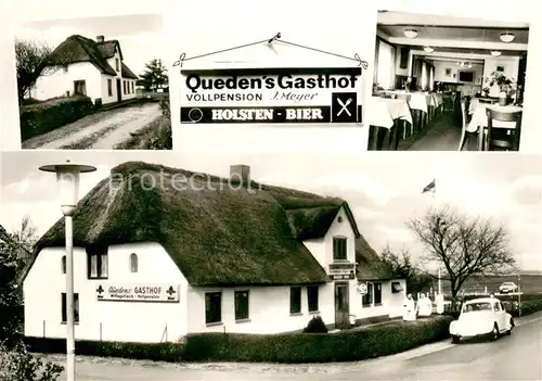 AK / Ansichtskarte Nebel_Amrum Pension und Gaststaette Quedens Gaststube Nebel Amrum