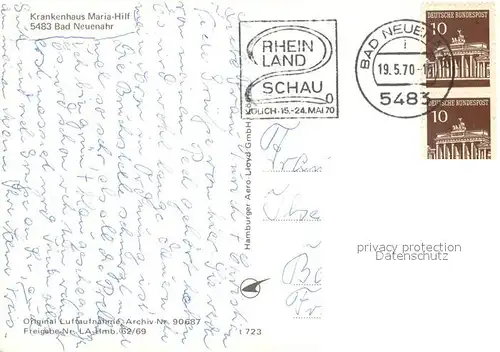 AK / Ansichtskarte Bad_Neuenahr Ahrweiler Krankenhaus Maria Hilf Fliegeraufnahme Bad_Neuenahr Ahrweiler