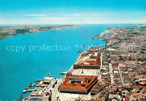 Lisboa Shore of river Tagus in the background Atlantic Ocean aerial view Lisboa