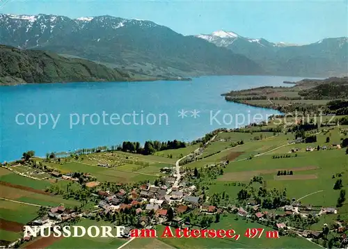 Nussdorf_Attersee mit Hoellengebirge Fliegeraufnahme Nussdorf Attersee