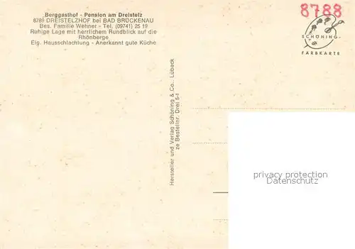 Bad_Brueckenau Berggasthof Pension Dreistelzhof Restaurant Bad_Brueckenau