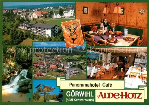 Goerwihl Panoramahotel Pension Cafe Alde Hotz Restaurant Wasserfall Schwarzwald Fliegeraufnahme Goerwihl