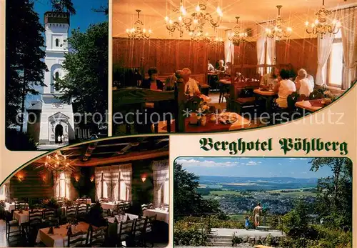 Annaberg Buchholz_Erzgebirge Berghotel Poehlberg Aussichtsturm Gaststaette Saal Aussichtspunkt Fernsicht Annaberg Buchholz