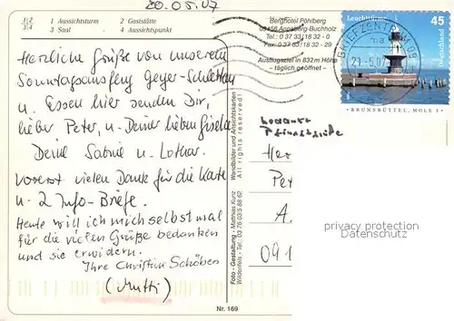 Annaberg Buchholz_Erzgebirge Berghotel Poehlberg Aussichtsturm Gaststaette Saal Aussichtspunkt Fernsicht Annaberg Buchholz